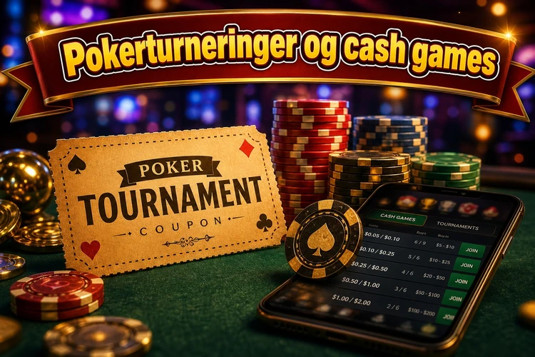 Pokerturneringer og cash games